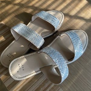 A New Day bejeweled sandals from target size 9! kersha taupe